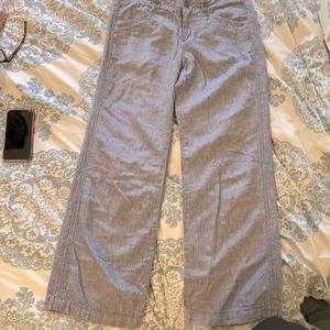 Women’s Pilcro Sz 6 Linen Blue Pants Anthropologie